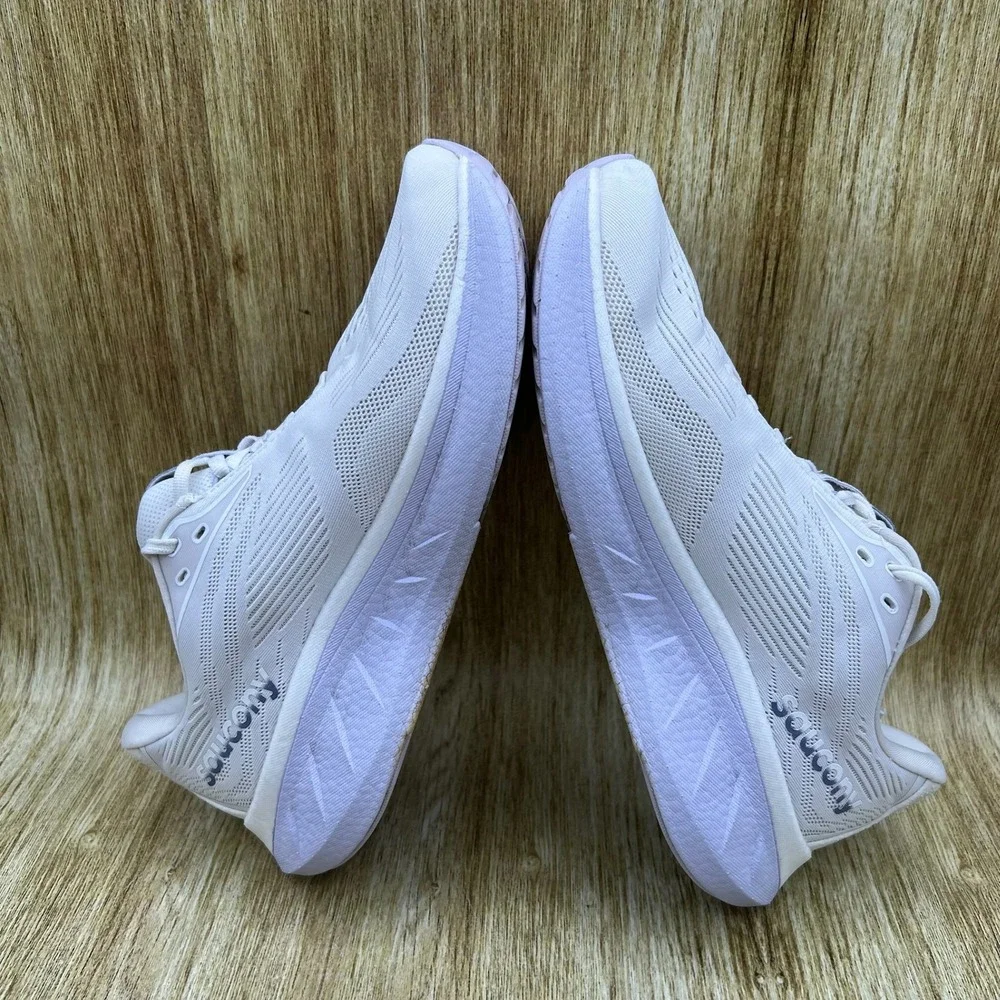 Saucony Ride 18 Running Shoes Womens Size 9 White Lilac Mesh Athletic S11001-245